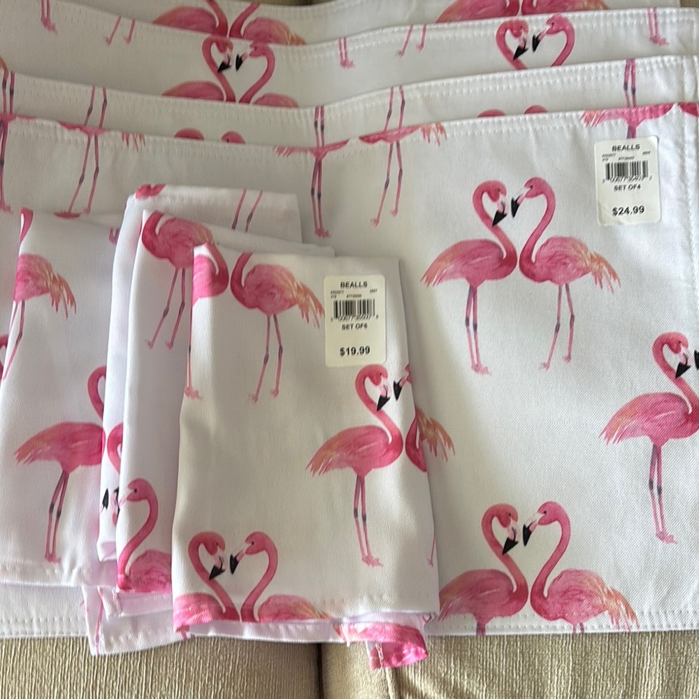 Flamingo Print Table Linens